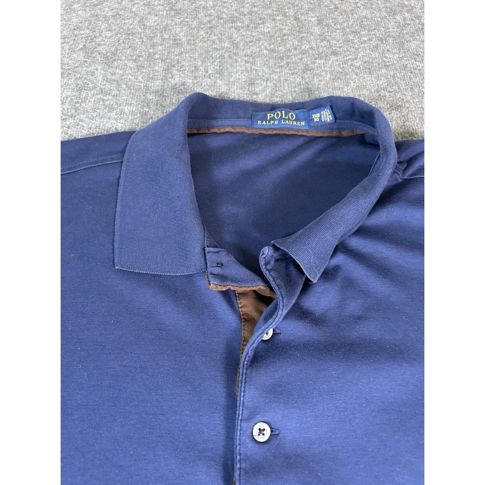 Polo Ralph Lauren‎ Blue Long Sleeve Polo Shirt Size 3xb 1/4 Button